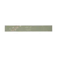 Modern Simple botanical elegant sage green gold  Invitation Belly Band