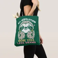 Sloth Tote Bag - More Yoga Less Drama