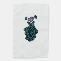Skeleton Hands Forming A Heart Gentle Expression Garden Flag