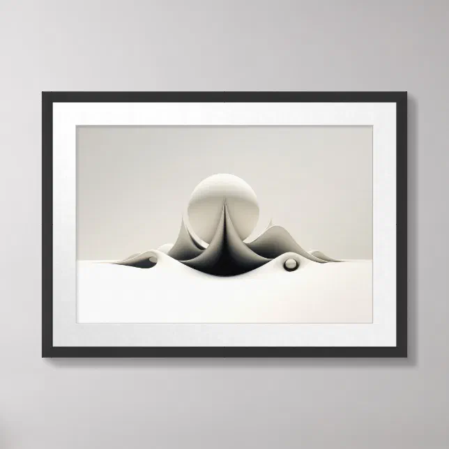 Snowball Cream Crest Framed Art