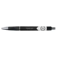 Black and White Branded Promotional Corporate Swag Pen