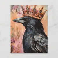 Raven in a Crown Postcard