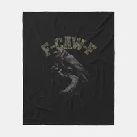 Crow F-Caw-F Funny Bird Fleece Blanket
