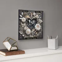 Heartfelt 1st Anniversary Paper Keepsake Square Wall Clock