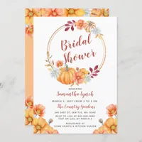 Fall in Love Pumpkin Bridal Shower Invitation