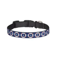 Navy Blue Nautical Lifesaver Monogram Pet Collar