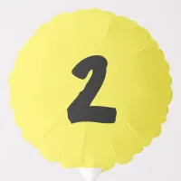 2nd Birthday Bright Yellow with 2 Age Number Party Balloon