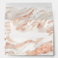 Elegant Rose Gold Foil Marble Envelope
