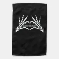 Skeleton Heart And Hands Classic Design  Garden Flag