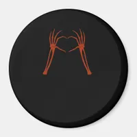 Skeleton Hands Heart Sign Costume Funny Halloween  Magnet