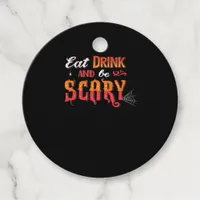 Eat Drink And Be Scary Funny Vintage Favor Tags