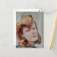 Funny Red Head in a Elegant Room surreal collage Postcard