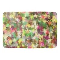 Paint Splatter Autumn Color Leaves Abstract Bath Mat