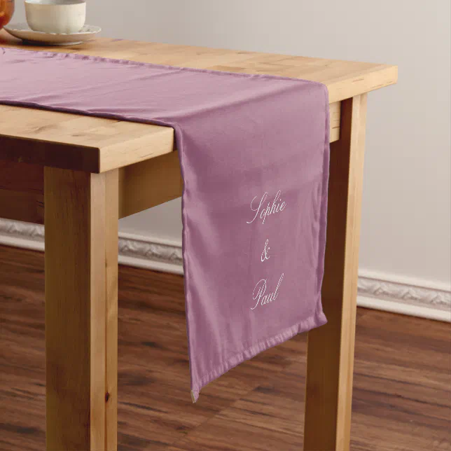 Elegant Mauve Wedding Table Runner