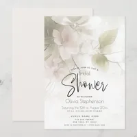 Wedding |  Rustic Blush Pink Peach Blossoms Invitation