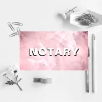 *~* NOTARY PHOTO Dusty Pink  MARBLE Signing Agent  Business Card