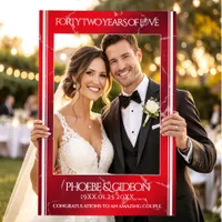 Elegant 42nd Jasper Wedding Anniversary Selfie Frame