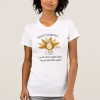 Funny Thanksgiving Humor Turkey on Scale T-Shirt