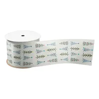 Cozy Hygge Christmas trees Satin Ribbon