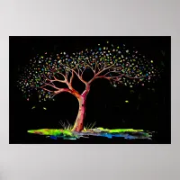 *~* AP81 Modern Artistic  Ethereal Original Tree Poster