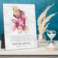 Butterfly Memorial Prayer Tribute Plaque