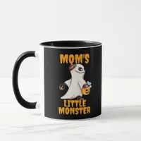 Moms Little Boo Monster Funny Graphic Mug