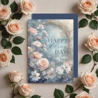 Elegant Romantic Floral Wedding Congratulations Card