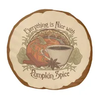 Pumpkin Spice Coffee Vintage Style Pouf