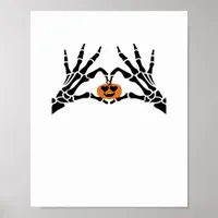 Spooky Heart Hands Dark Gothic Tone Poster