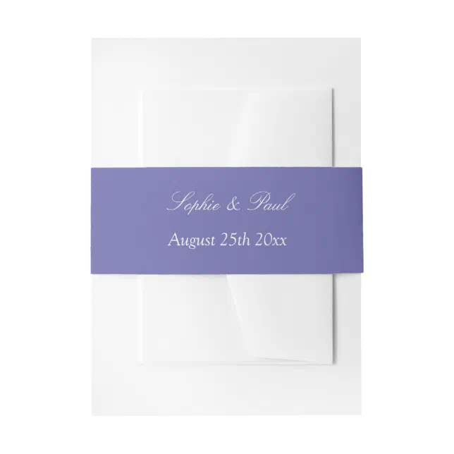 Lavender Wedding Invitation Belly Band