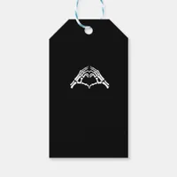Skeleton Heart And Hands Sign Gift Tags