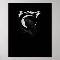 Funny Crow Retro Classic Style Poster