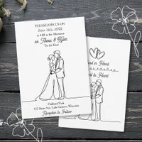 Hand in Hand, Heart to Heart | Photo Wedding Invitation
