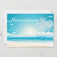 TROPICAL OCEAN DREAMS Wedding Announcement