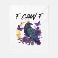 Crow F-Caw-F Funny Bird F-Caw-F Moon Gothic Adult Fleece Blanket