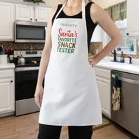 Christmas quote funny snack tester name apron