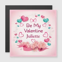 Be My Valentine Personalized Magnetic Card