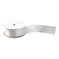 Watercolor Polka Dot Pastel Satin Ribbon