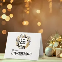 Christmas Wreath QR Code Business Holiday Card