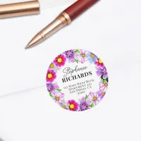 Watercolor Spring Garden Flowers Envelope Seal