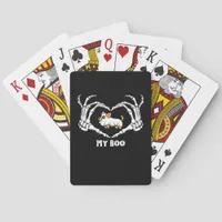 My Boo Chihuahua Costume With Skeleton Heart Hands Poker Cards