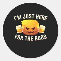Trumpkin Just For The Boos Halloween Costume Classic Round Sticker