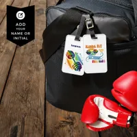 Kinda Fit Kinda Fat Gym Funny Rainbow Luggage Tag