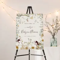 Cute Bunny Florals Welcome Baby In Bloom Foam Board