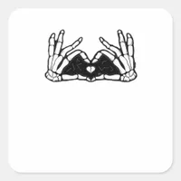 Skeleton Hands The Of A Heart  Square Sticker