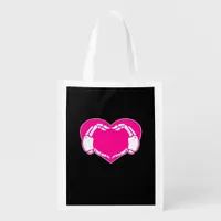 Heart Skeleton Hands Gothic Valentine  Classic Grocery Bag