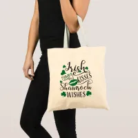 Irish Kisses and Shamrock Wishes Tote Bag