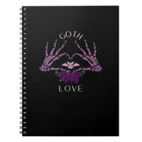 Embrace Goth Skeleton Heart Artistic Style Notebook