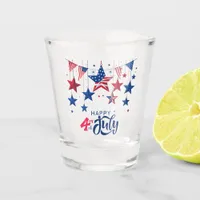 Happy 4th of July Hanging Stars ID1103 Shot Glass
