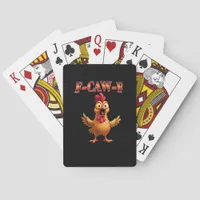 F Caw F Funny Chicken Classic Aesthetic Design Poker Cards